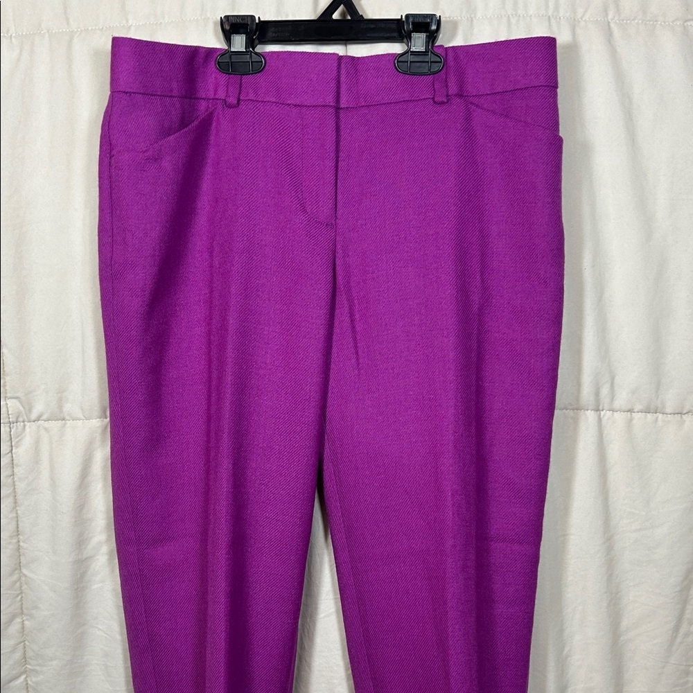 LOFT Vibrant Purple Ankle Pants - Picture 3 of 8